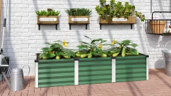 Vitavia Hochbeet Meta In & Out 401S seegras/alu 1,85 x 0,65 x 0,40 m