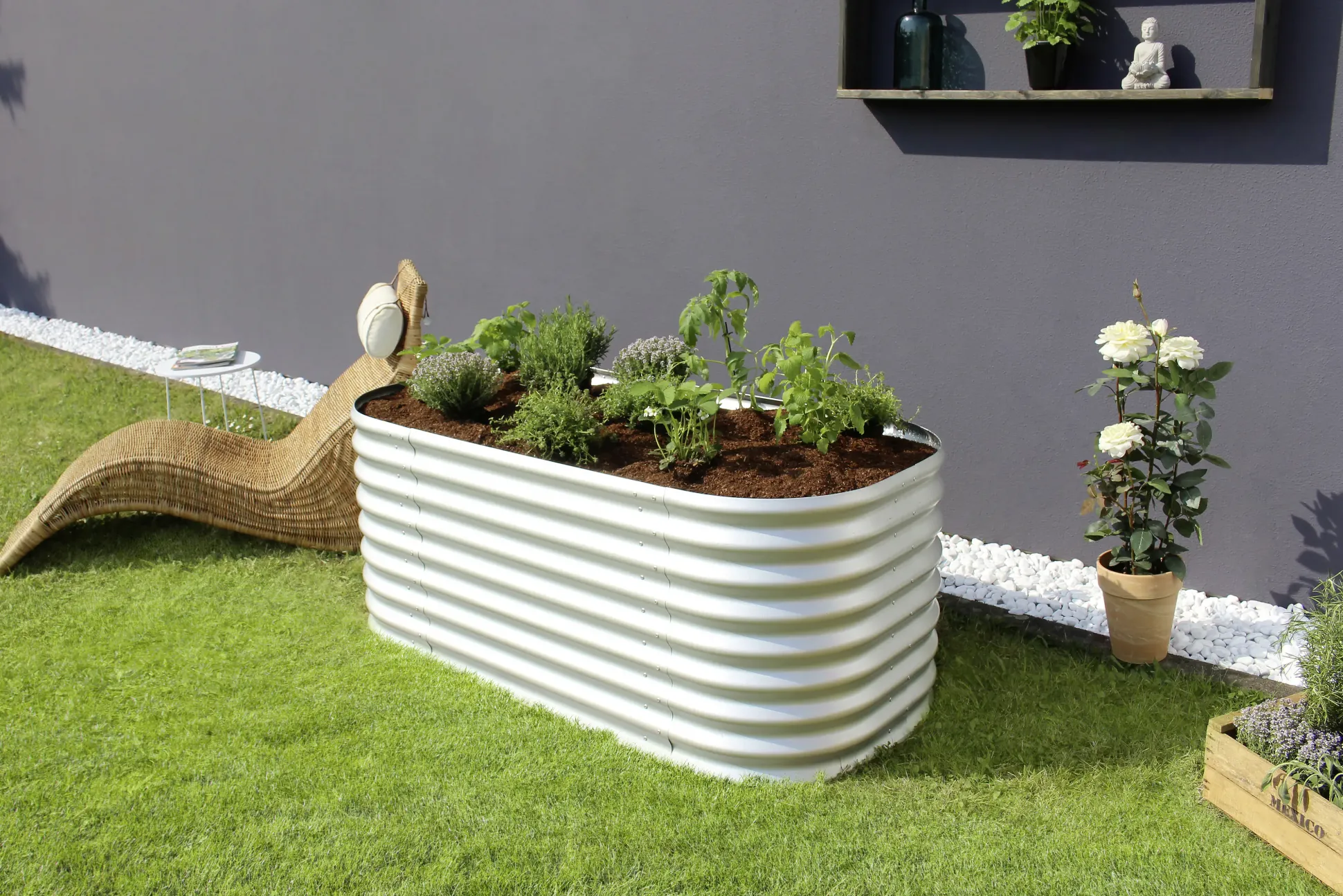 Vitavia Hochbeet Terra Basic 82 x 162 x 63 cm aluminium