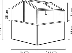 Vitavia Hochfrühbeet Zola 89 x 127 x 135 cm 4 mm HPK