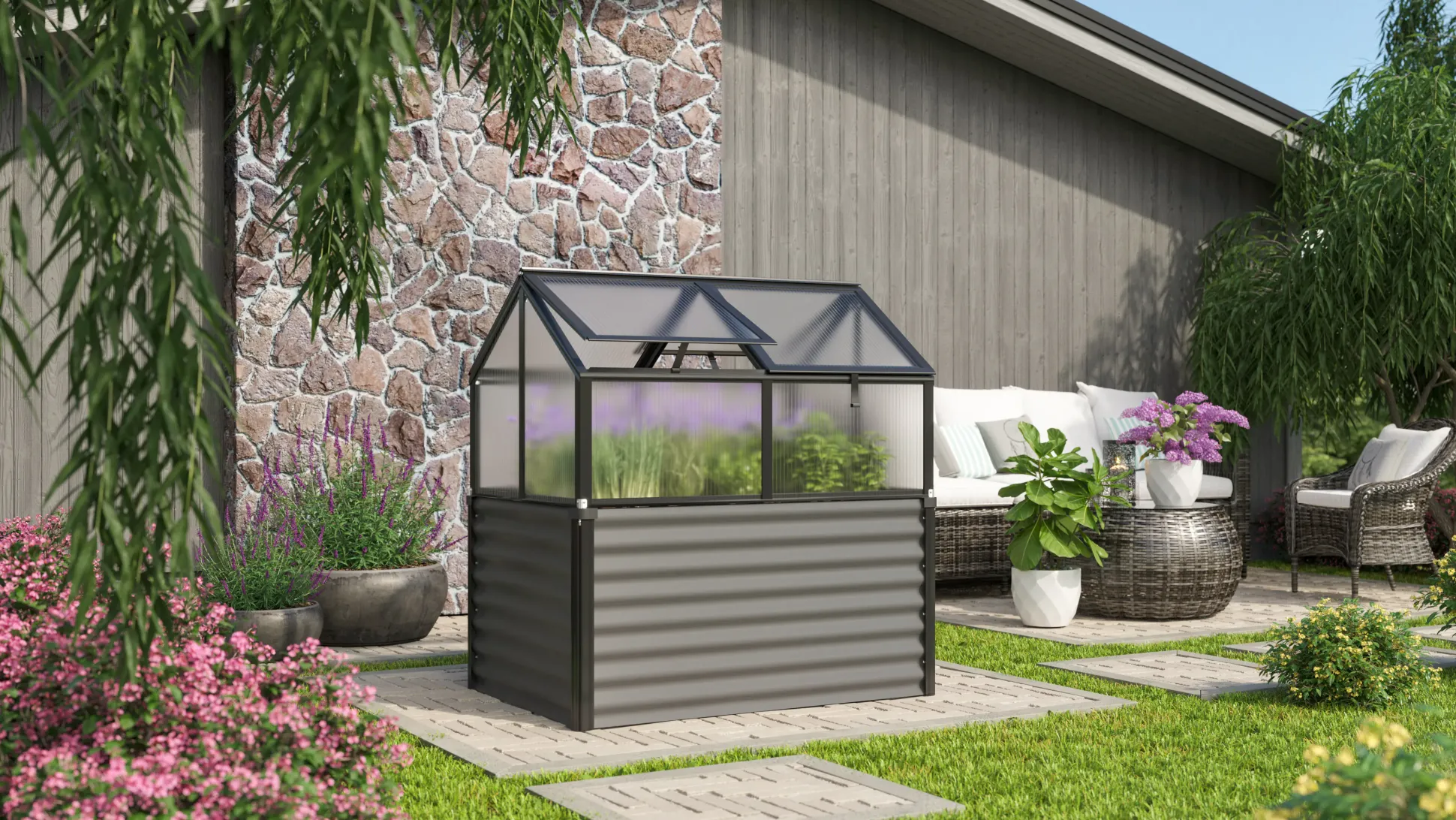 Vitavia Hochfrühbeet Zola 89 x 127 x 135 cm 4 mm HPK