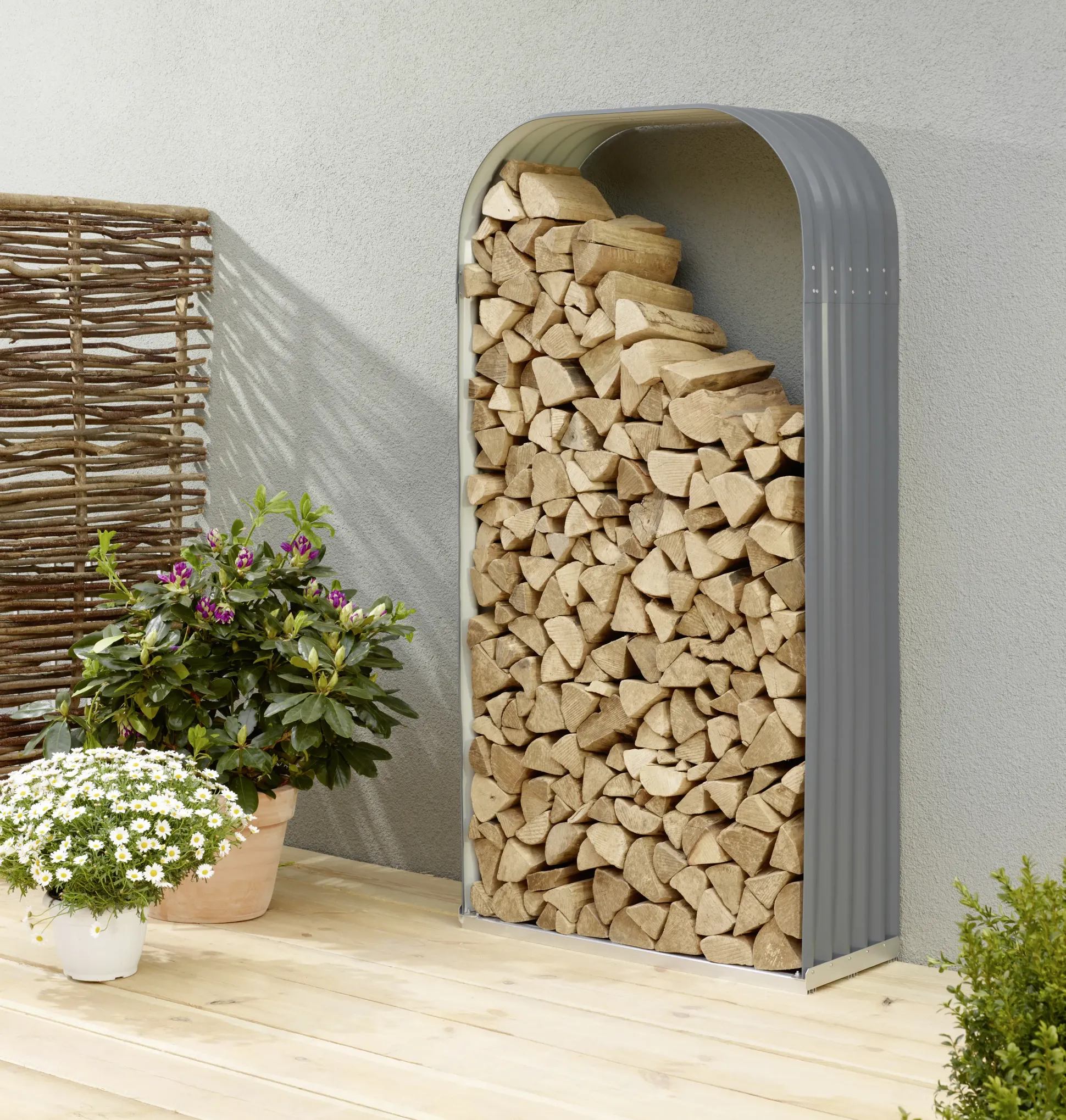 Vitavia Kaminholzregal Lignum 99 x 40 x 200 cm granit Hochformat