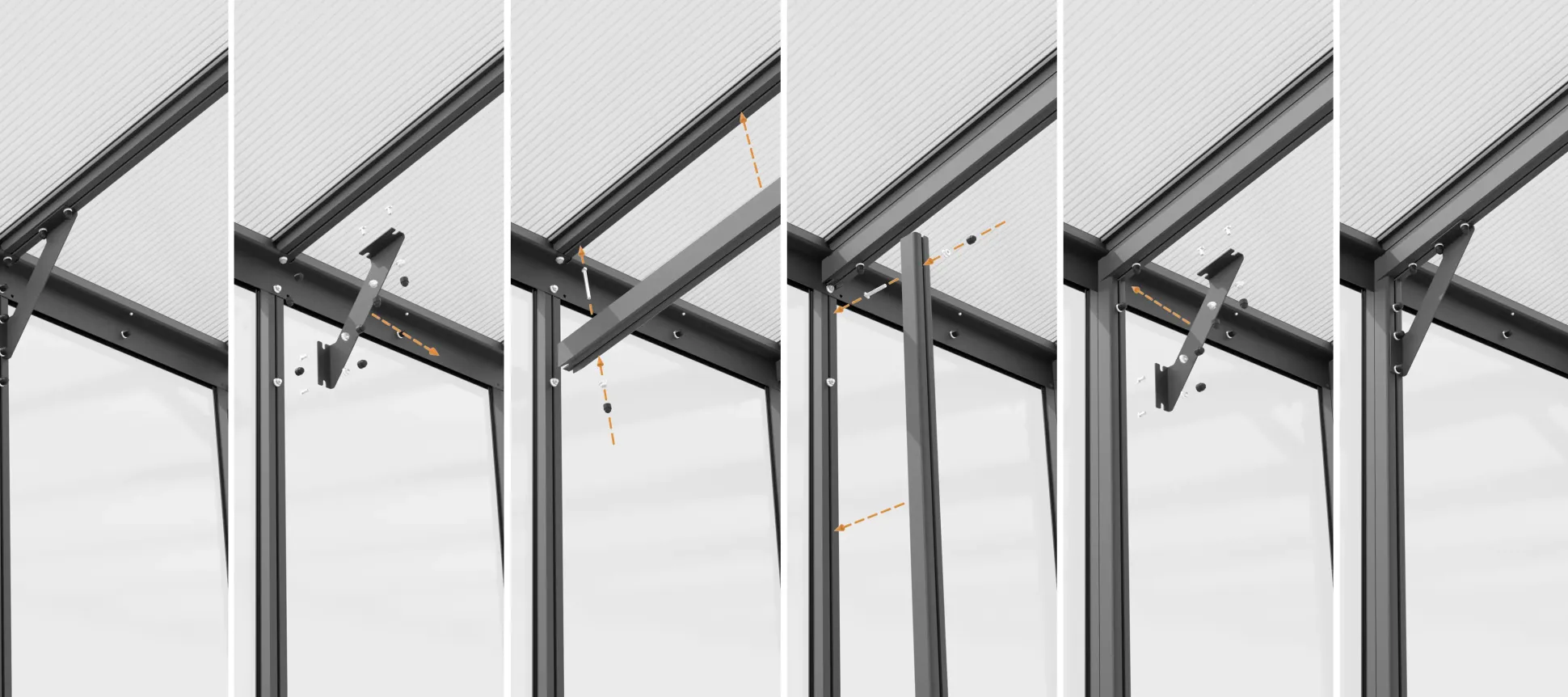 Vitavia Pavillon-Nachrüstset Helena 10200 aluminium 3 mm ESG
