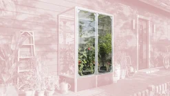 Vitavia Tür für Tomatenhaus Napoli 900 ESG 3 mm alu 119,7 x 149 cm