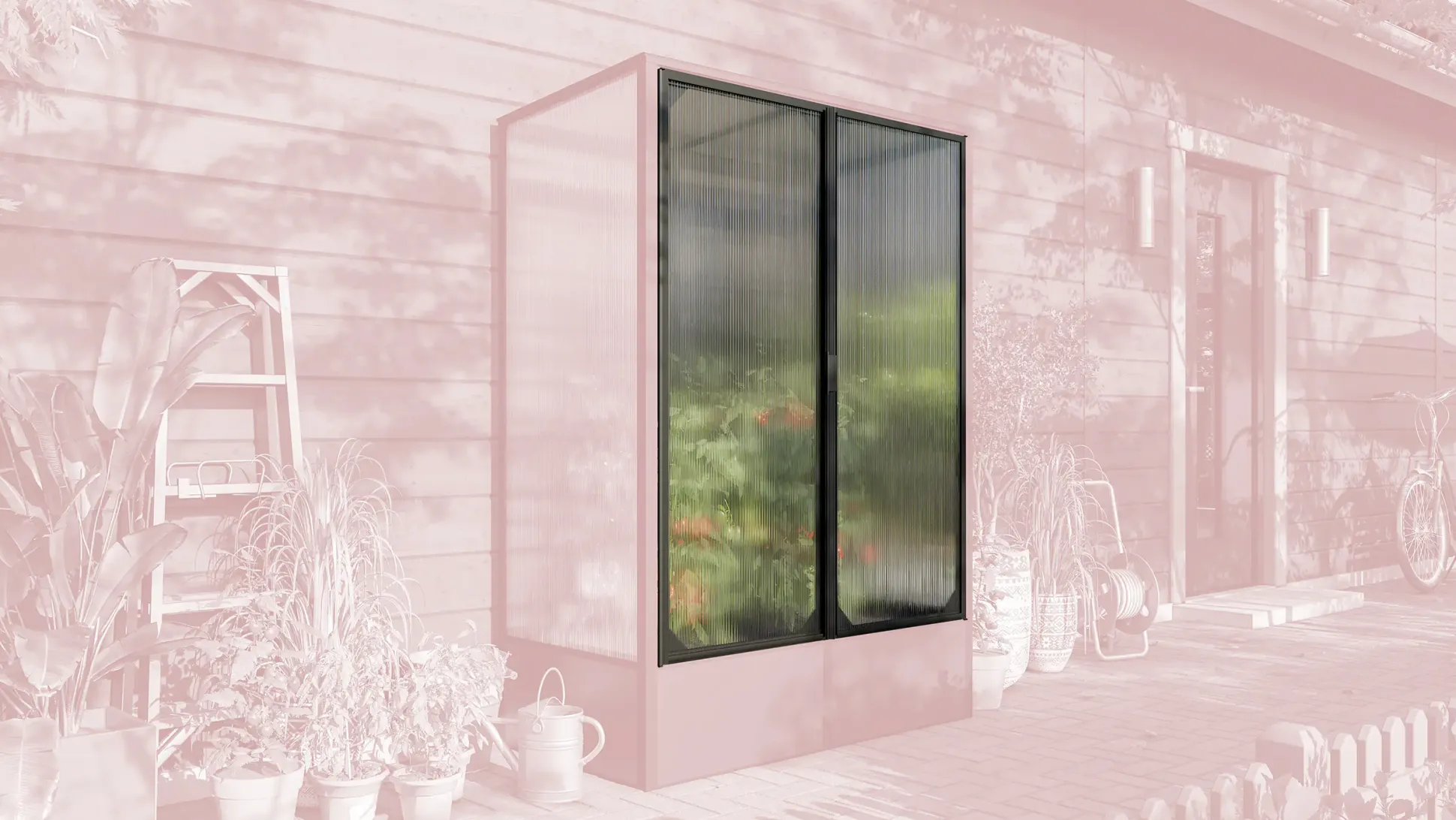 Vitavia Tür für Tomatenhaus Napoli 900 HKP 4 mm schwarz 119,7 x 149 cm