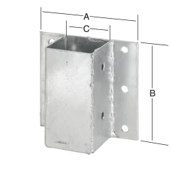 Vormann Anschraub Pfostenträger feuerverzinkt 155 x 148 x 71 mm