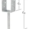 Vormann Leichte Stützenschuhe feuerverzinkt 71 x 50 x 80/230 mm