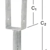 Vormann Schwere Stützenschuhe feuerverzinkt 91 x 50 x 205/405 mm