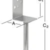 Vormann Schwere Stützenschuhe 70 x 65 x 110/310 mm
