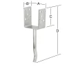 Vormann Schwere Stützenschuhe 71 x 65 x 110/310 mm