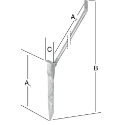Vormann Sturmanker feuerverzinkt 130 cm