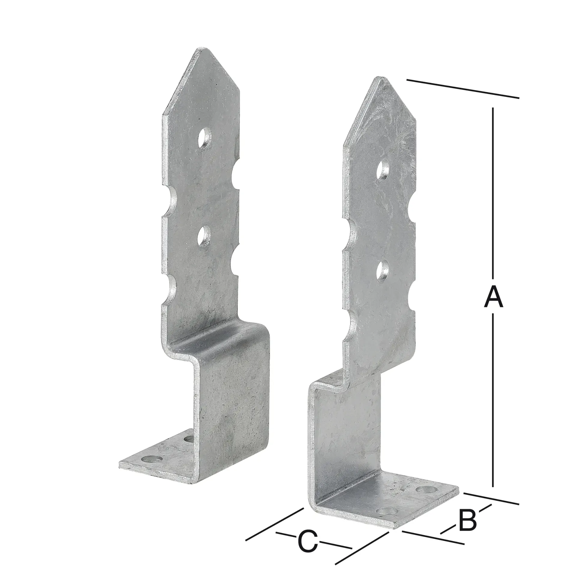 Vormann Universal-Stützenschuh feuerverzinkt 214 x 60 x 50 mm