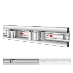Wagner Gerätehalterleiste mit 5 Halter ausziehbar 60-110 cm