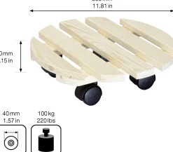 Wagner Multiroller Holz Ø 30 cm natur