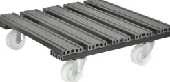 WAGNER Pflanzenroller WPC eckig 38,5 x 38,5 cm Tragkraft bis max. 120 kg