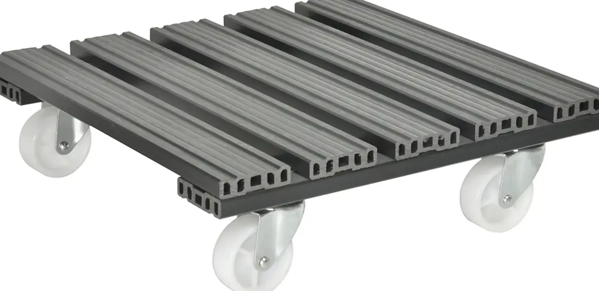 WAGNER Pflanzenroller WPC eckig 38,5 x 38,5 cm Tragkraft bis max. 120 kg