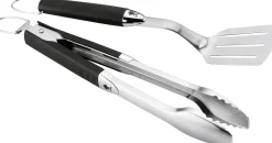 Weber Grillbesteck Edelstahl, schwarz, 2-teilig