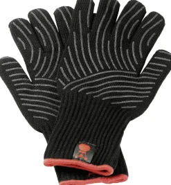 Weber Grillhandschuh Kevlar-Set schwarz ,Größe S/M, mit Silikonnoppen