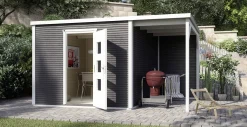 Weka Designhaus Wekaline 413 A 450 x 300 cm anthrazit mit Fußboden