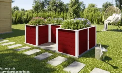 Weka Ergänzungssatz Hochbeet Modular , 21 mm, rot, 67 cm