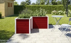 Weka Ergänzungssatz Hochbeet Modular , 21 mm, rot, 67 cm