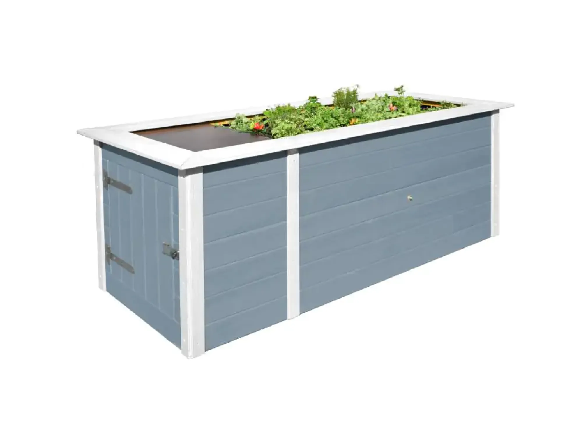 Weka Hochbeet 21 205 x 80 x 81 cm grau mit Noppenbahn, Wühlmausschutz