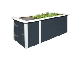 Weka Hochbeet 21 205 x 80 x 81 cm anthrazit mit Noppenbahn, Wühlmausschutz