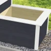 Weka Hochbeet 205x79 21mm, anthrazit, Stufe