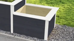Weka Hochbeet 205x79 21mm, anthrazit, Stufe