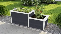 Weka Hochbeet 205x79 21mm, anthrazit, Stufe