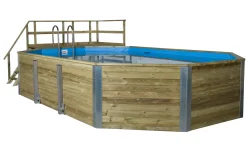 Weka Massivholzpool-Set Grenada 714 x 376 x 116 cm inkl. Sandfilteranlage