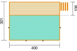 Weka Massivholzpool-Set Mosaik 595 Gr. 1 400 x 301 x 116 cm inkl. Sandfilteranlage
