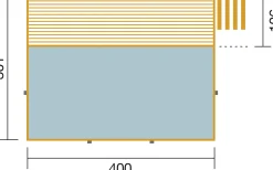 Weka Massivholzpool-Set Sand 595 Gr. 1 400 x 301 x 116 cm inkl. Sandfilteranlage