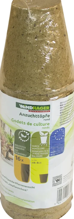 Windhager Anzuchttöpfe Ø 8 cm, 16 Stück