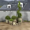 Windhager Balkonsichtschutz Sylt 0,9 x 5 m grau/weiß