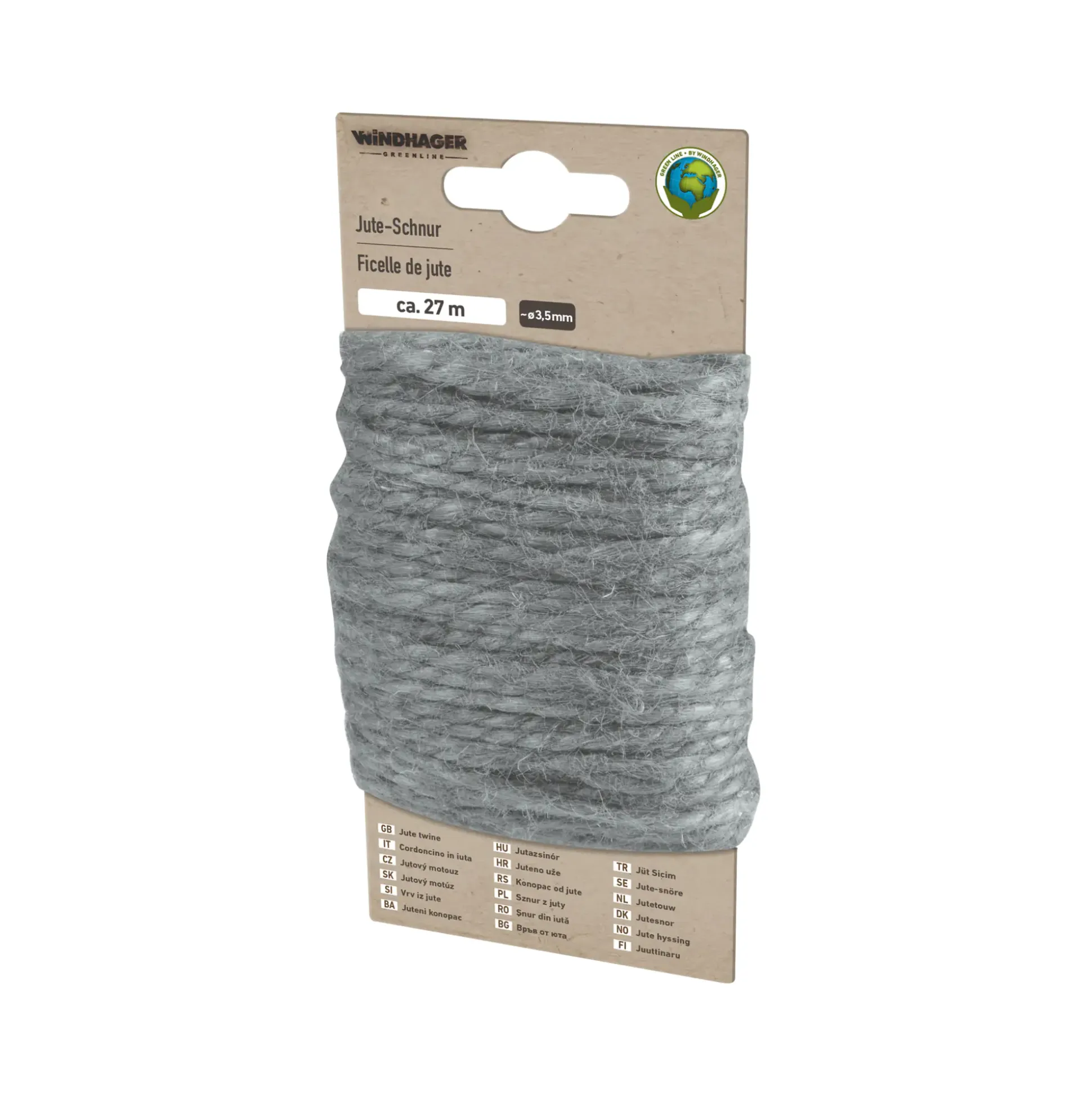Windhager Jute-Schnur 27 m, grau