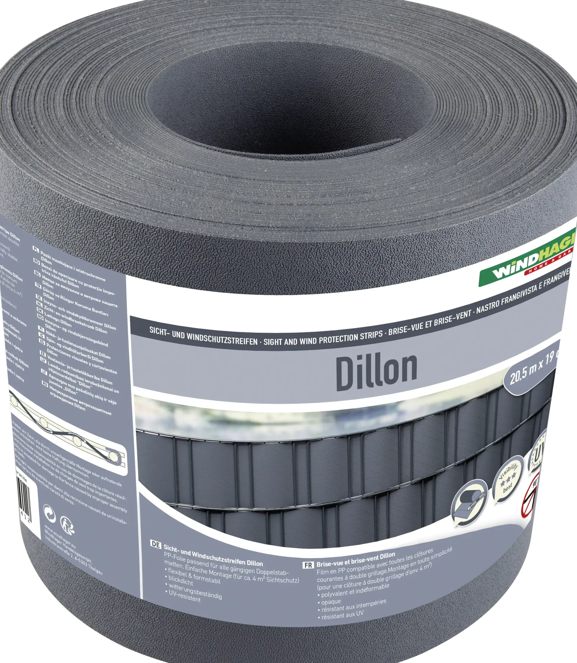 Windhager Sichtschutzstreifen Dillon 20,5 m, anthrazit
