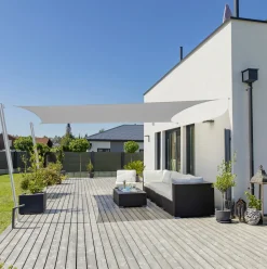 Windhager Sonnensegel Elba grau 3,6 x 2,6 m
