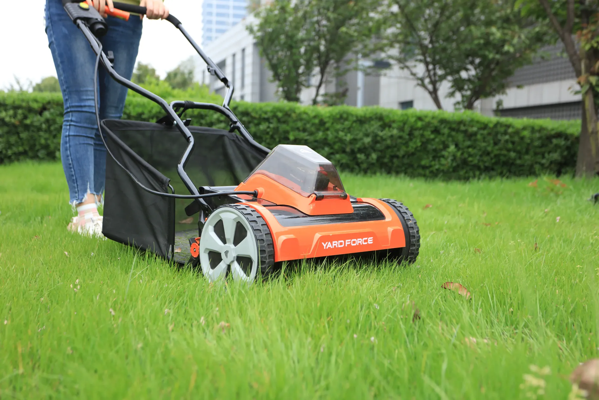 Yard Force Akku-Spindelmäher LM C38 20 V , 38 cm Schnittbreite