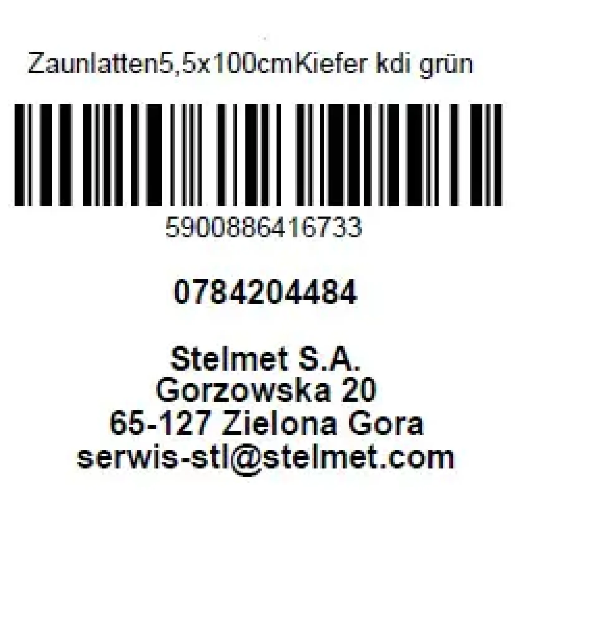 Zaunlatte 100 cm, 55 mm, kesseldruckimprägniert