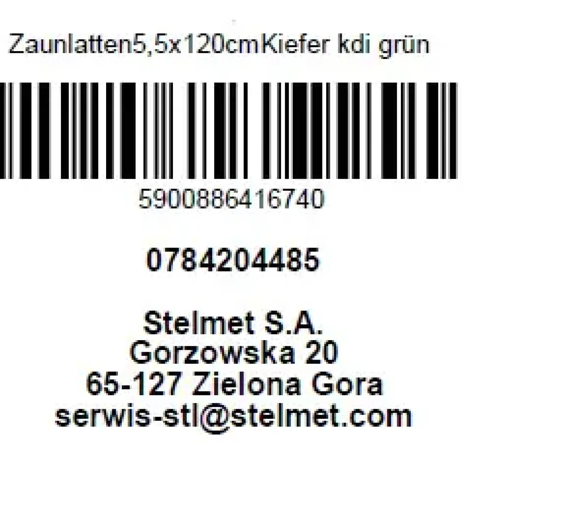 Zaunlatte Kiefer 120 x 5,5 x 2,8 cm kesseldruckimprägniert